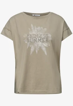 Shirt met hangende schouder en artwork