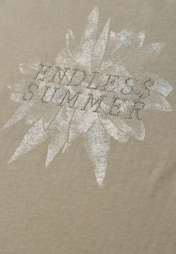 Shirt met hangende schouder en artwork