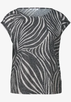 Shirt met hangende schouders in burnout-look