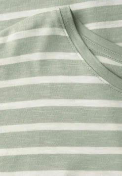 Shirt met hangende schouder en strepen