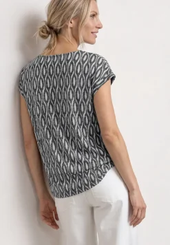 Shirt met hangende schouders in burnout-look