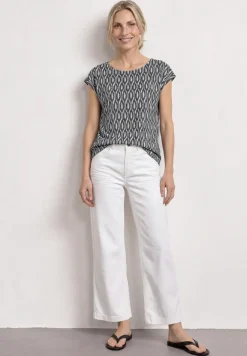 Shirt met hangende schouders in burnout-look