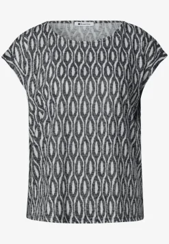 Shirt met hangende schouders in burnout-look