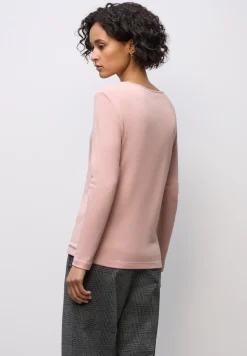 Shirt met hartvormige halslijn