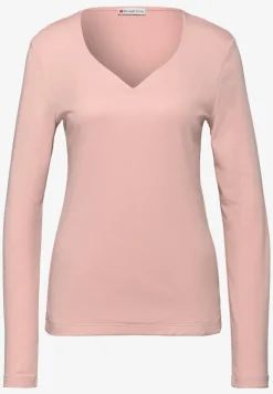 Shirt met hartvormige halslijn