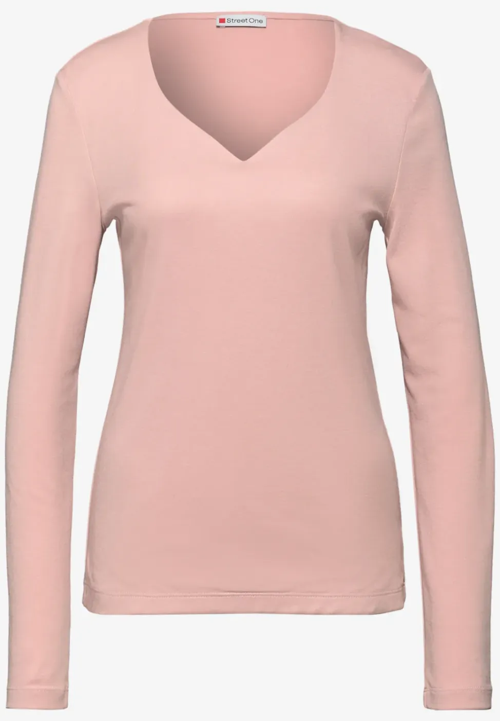 Shirt met hartvormige halslijn