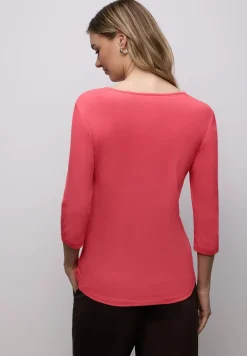 Shirt met hartvormige halslijn