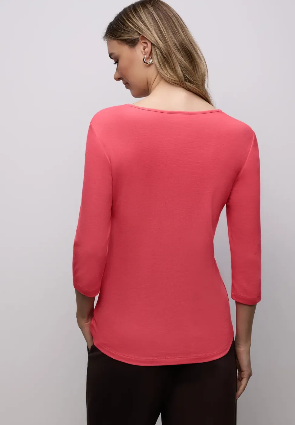 Shirt met hartvormige halslijn