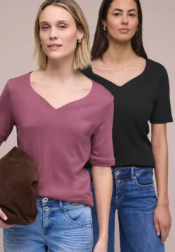 Shirt met hartvormige halslijn in een pak van 2