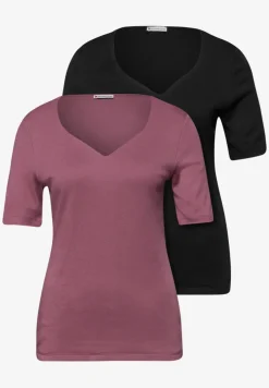 Shirt met hartvormige halslijn in een pak van 2