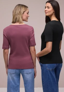 Shirt met hartvormige halslijn in een pak van 2