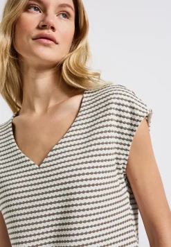 Shirt met hartvormige halslijn