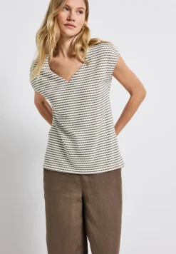 Shirt met hartvormige halslijn