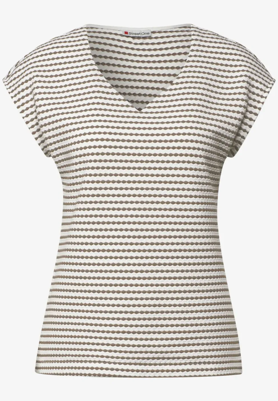 Shirt met hartvormige halslijn