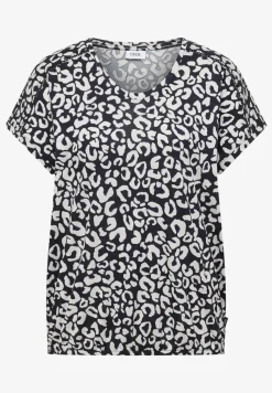 Shirt met kanten detail en leoprint