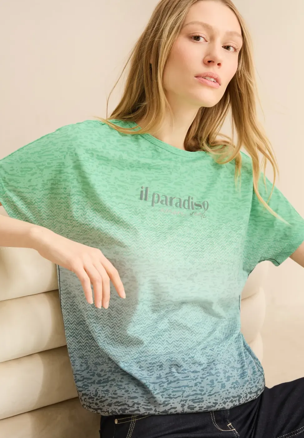Shirt met kleurverloop