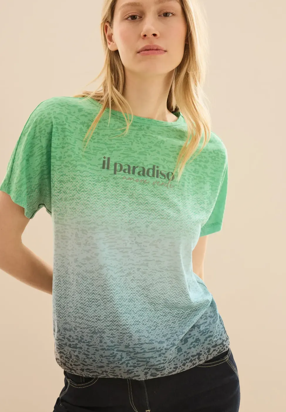 Shirt met kleurverloop
