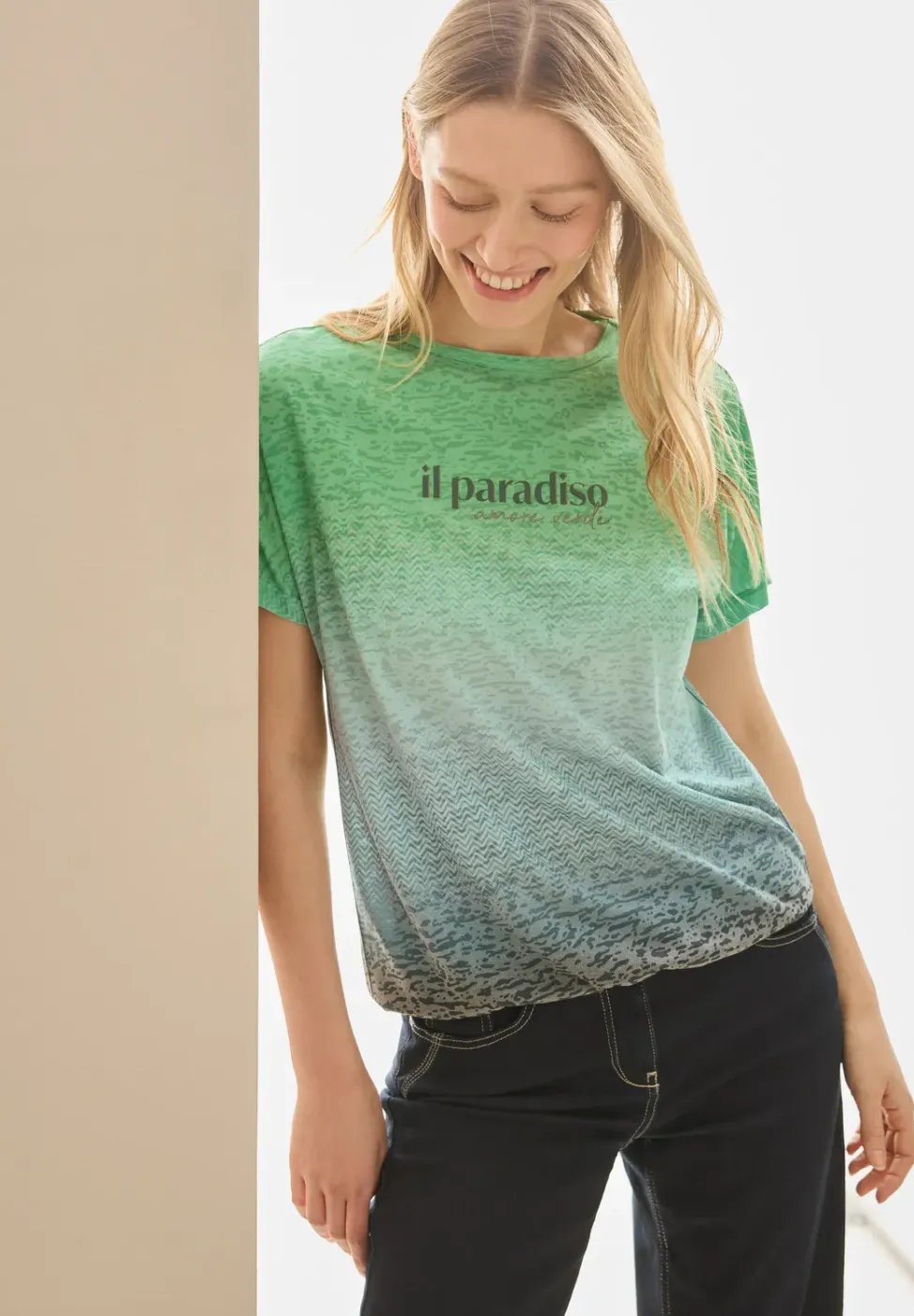 Shirt met kleurverloop
