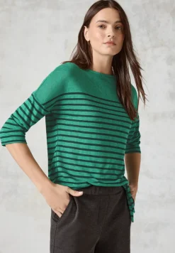 Shirt met knoop in de zoom