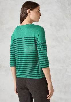 Shirt met knoop in de zoom
