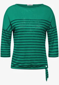 Shirt met knoop in de zoom