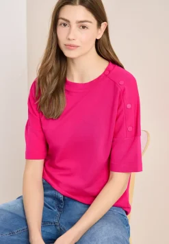 Shirt met knoopdetail