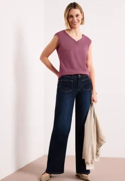 Shirt met knoopdetail