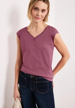Shirt met knoopdetail