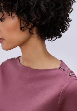 Shirt met knoopdetail