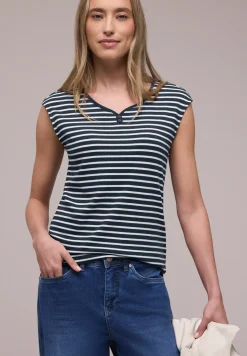 Shirt met knoopdetail