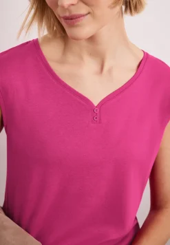 Shirt met knoopdetail
