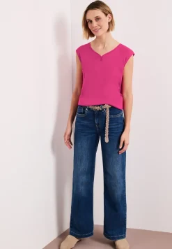 Shirt met knoopdetail