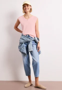 Shirt met knoopdetail