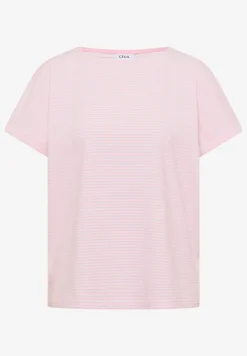Shirt met korte mouwen, boothals en knopen