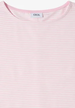 Shirt met korte mouwen, boothals en knopen
