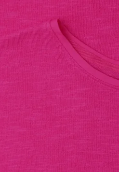 Shirt met korte mouwen en boothals