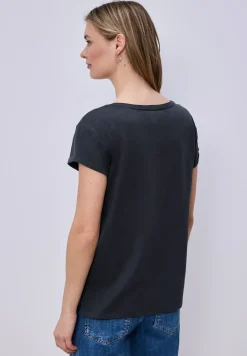 Shirt met korte mouwen en bloemen Artwork