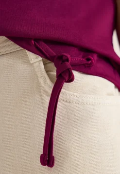 Shirt met korte mouwen en rimpels