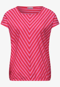 Shirt met korte mouwen en gestreept patroon
