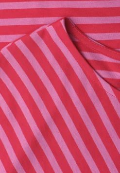 Shirt met korte mouwen en gestreept patroon