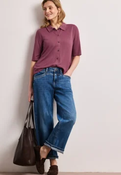 Shirt met korte mouwen en knoopsluiting