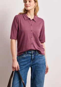 Shirt met korte mouwen en knoopsluiting