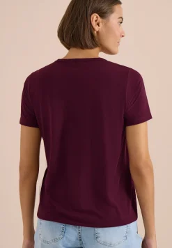 Shirt met korte mouwen en burn-out look