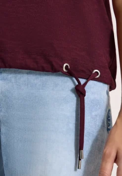 Shirt met korte mouwen en burn-out look
