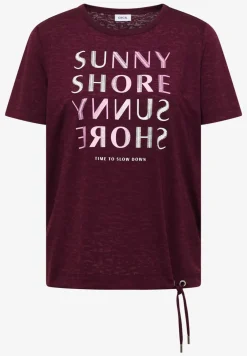 Shirt met korte mouwen en burn-out look