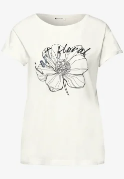 Shirt met korte mouwen en bloemen Artwork