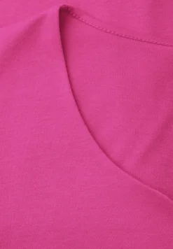 Shirt met korte mouwen en hartvormige halslijn