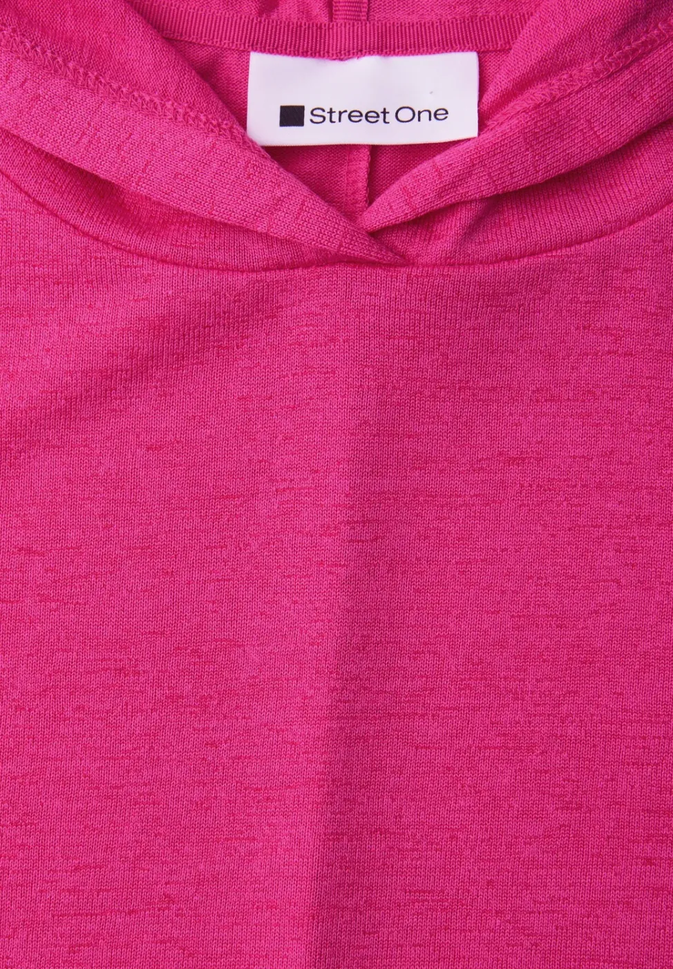 Shirt met korte mouwen en capuchon met trekkoord