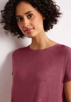 Shirt met korte mouwen en boothals