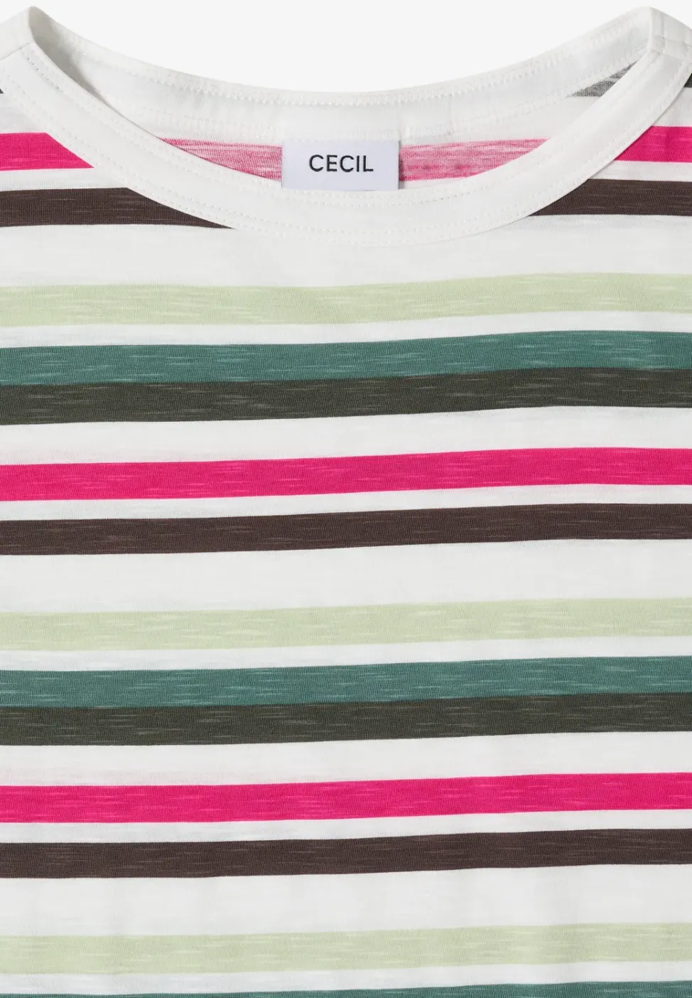 Shirt met korte mouwen en meerkleurige strepen
